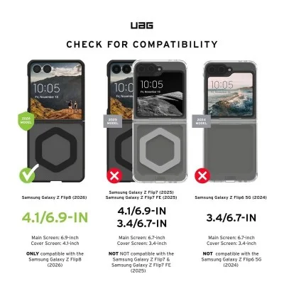 UAG Mouve w/Magnet Case for Galaxy Z Flip 8 - Ash
